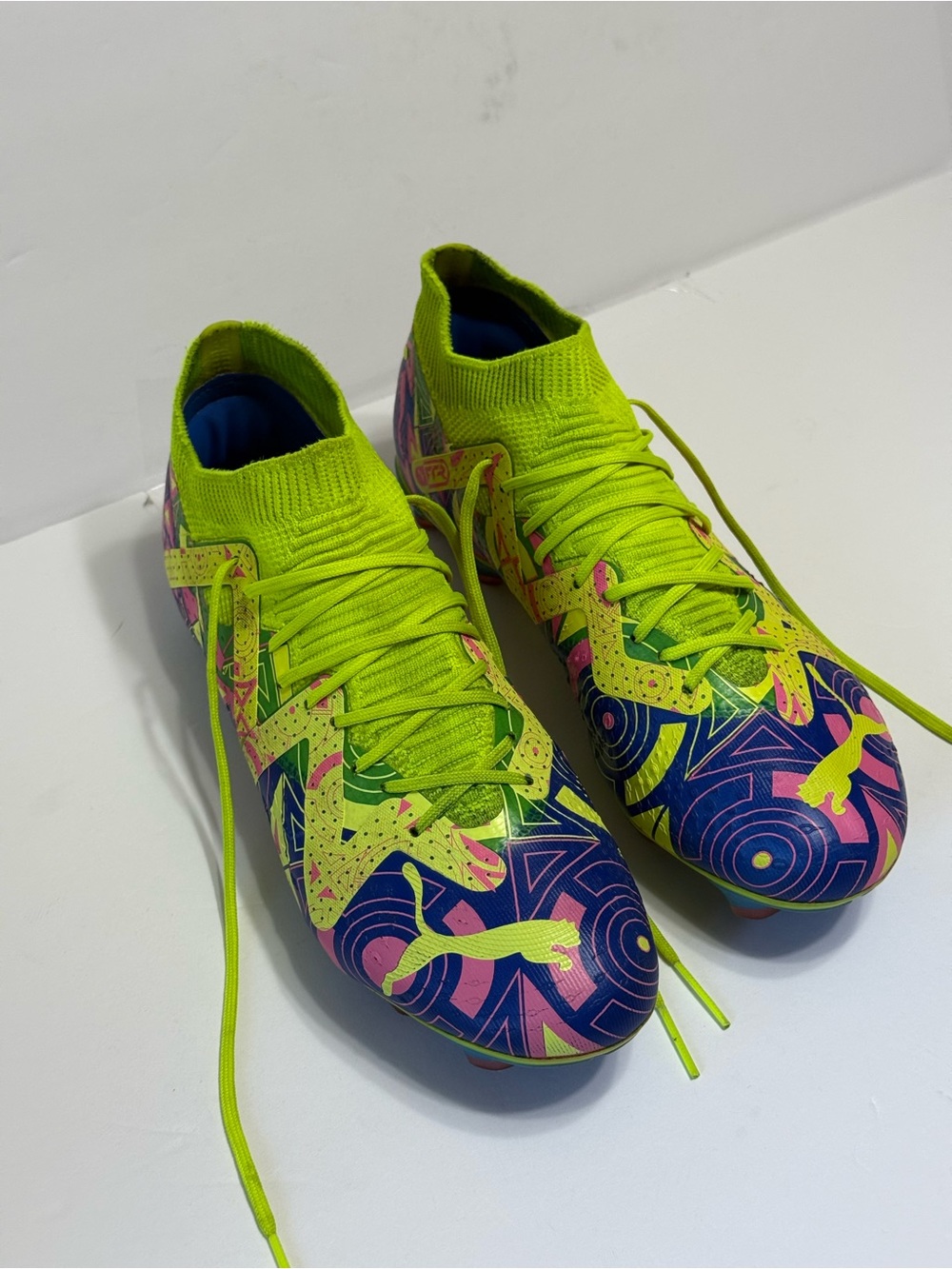 Puma Future Z Neon Green Multi Soccer Cleats Sz 7.5
